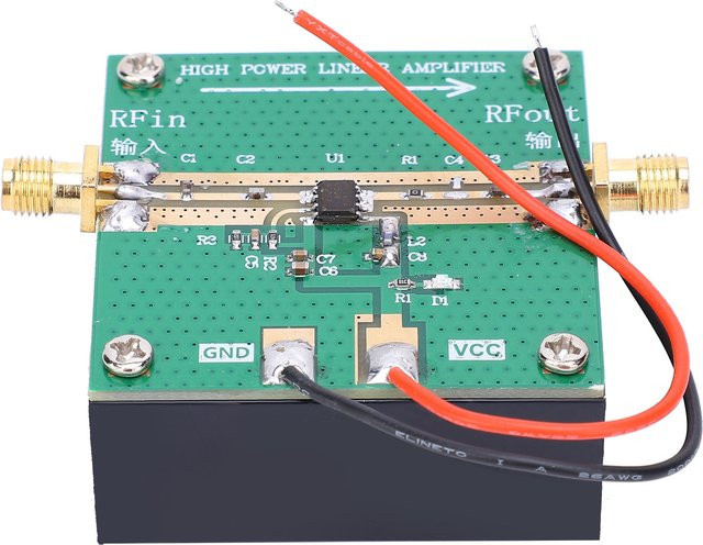KKMOON RF2126 HF-Leistungsverstärker 400-2700 MHz 2,4 GHz 1 W mit Kühlkörper in Grün - Bild 1