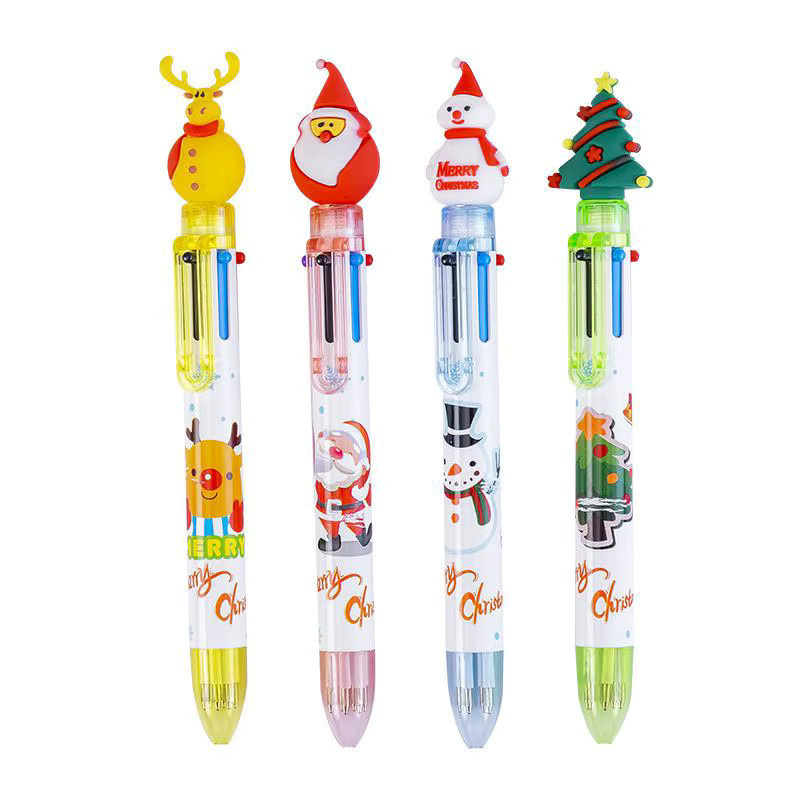 Ataozhekou Weihnachtliche Kugelschreiber Set mit Elch, Weihnachtsbaum und Schneemann in Mehrfarbig - Bild 5