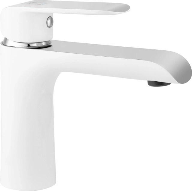 baliv Waschtischarmatur WT-5070 Einhebelarmatur für das Badezimmer in Chrom und Weiß mit wassersparender Funktion - Bild 1