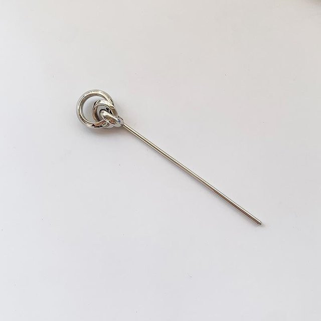 Haarspange Metallkugel, Gold Silber, Damen - Bild 1