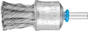 PFERD TOOLS Pinselbürste PBG gezopft mit Kunststoffschutz aus Edelstahl, Durchmesser: 23 mm, Schaft-Durchmesser: 6 mm, Draht-Durchmesser: 0,35 mm, Farbe: Silber/Blau - Bild 1