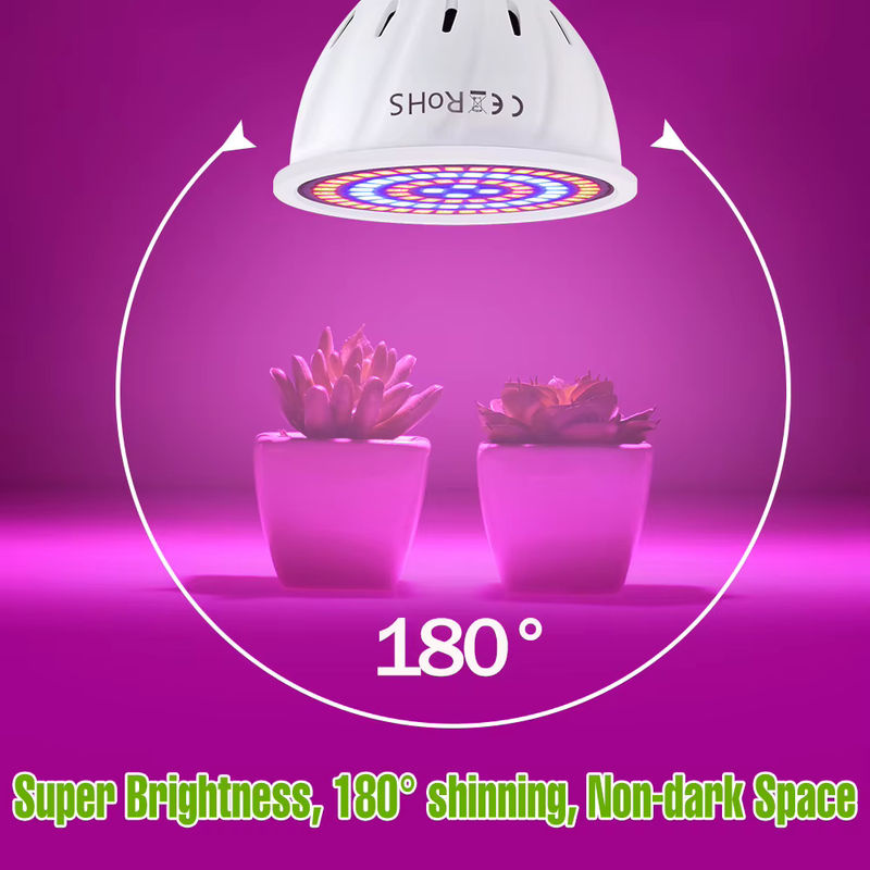 LED Vollspektrum Pflanzenlampe für Indoor Growbox und Blumen, E27/E26/E14/GU10/MR16, Weiß - Bild 3