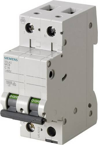 Siemens Leitungsschutzschalter 5SL4510-6 2-polig 10A 230V B/10 kA - Bild 1