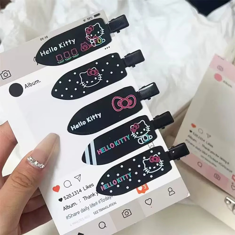 Sanrio Black Kitty Haarclips, 5 Stück, Kinder - Bild 5