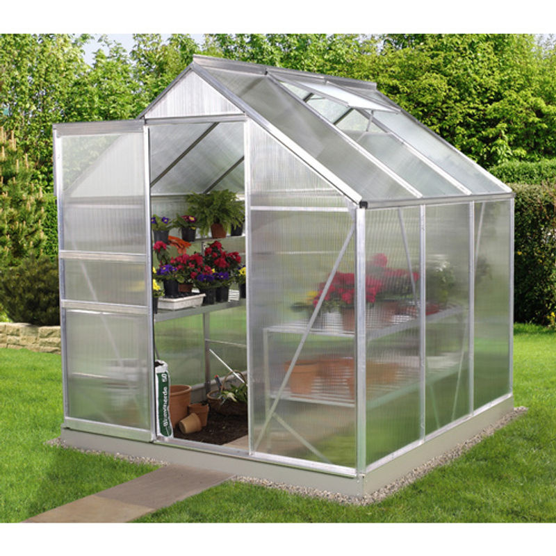 Vitavia Gewächshaus Venus 3800 aus eloxiertem Aluminium in Silber mit Polycarbonat-Verglasung und 3,8 m² Fläche - Bild 5