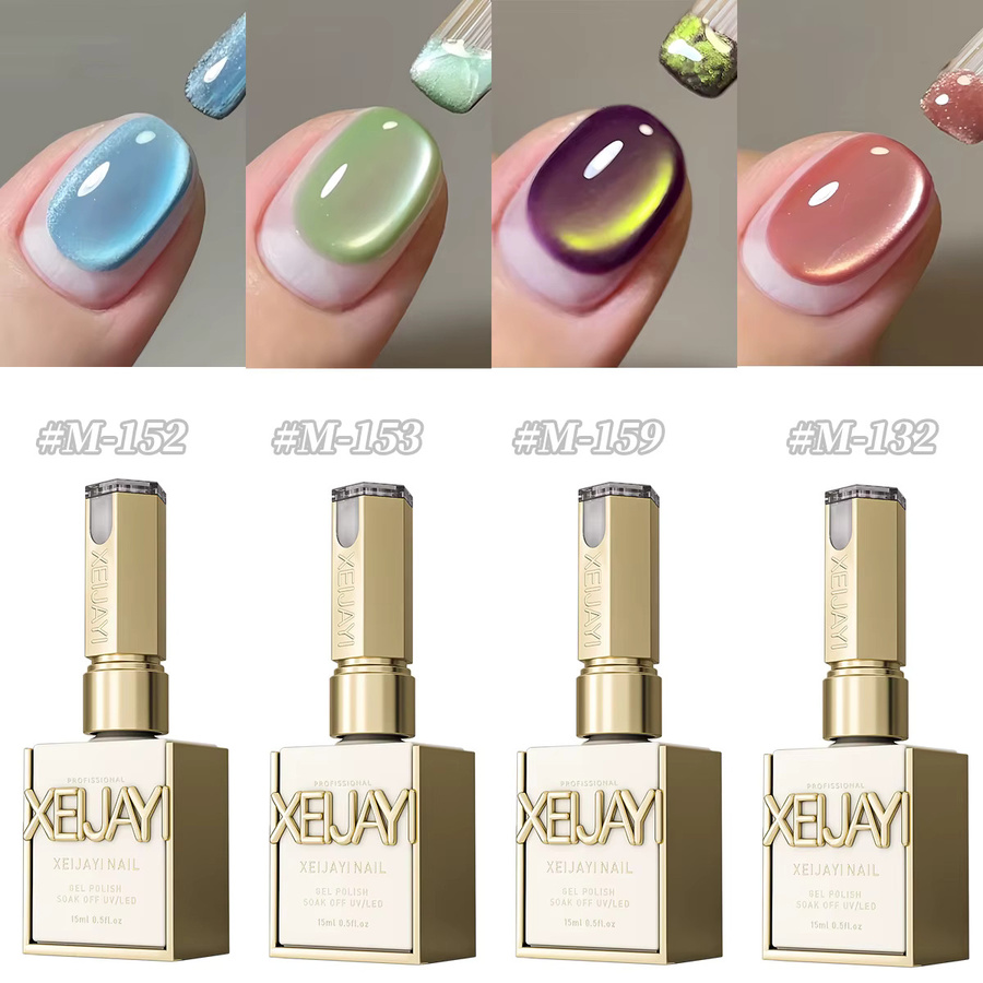 XEIJAYI M159 Cat Eye Gel Nagellack Set, 15 ml, schimmernd - Bild 2