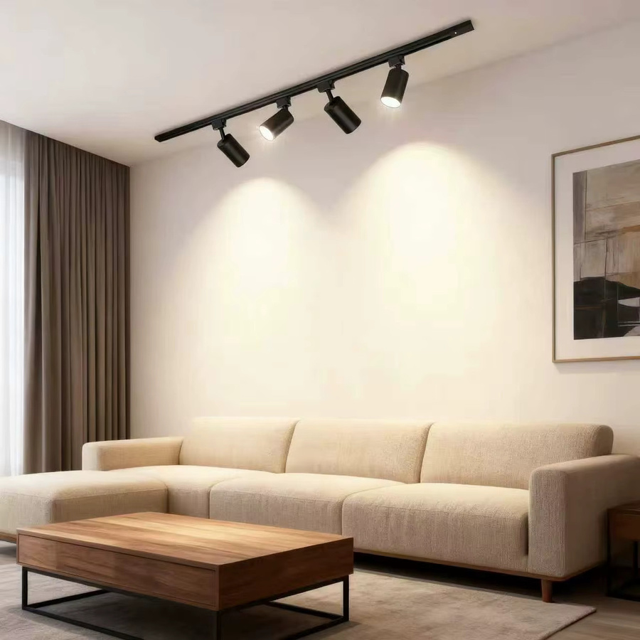 CANMEIJIA GU10 Deckenleuchte in Schwarz aus Metall für das Wohnzimmer mit warmweißem LED-Licht - Bild 5