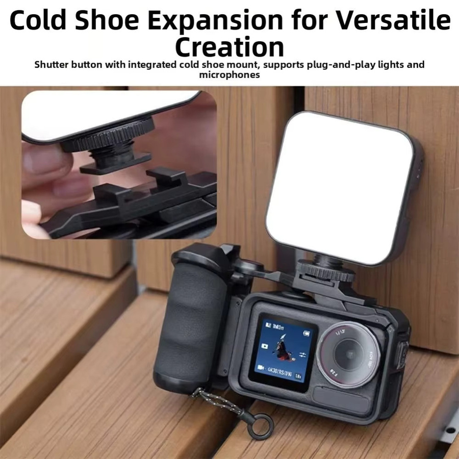 Quick Release Xplorer Grip Kit Street Grip Halterung aus Kunststoff in Schwarz für DJI Osmo Action 5 Pro, Osmo Action 4 und Osmo Action 3 - Bild 3