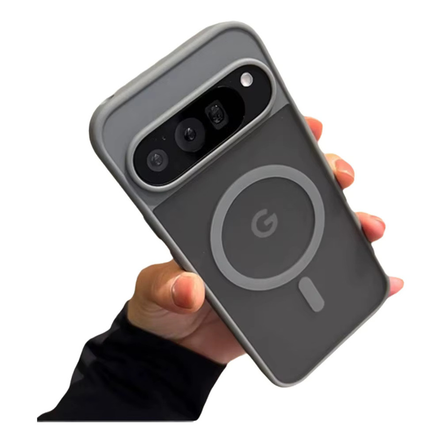 NUCWIN Magnetische Handyhülle für Google Pixel 10 Pro XL 9 Pro XL 10 Pro 10 9A, Transparent Matt mit Candy-Farben und kabellosem Laden, Grau/Mehrfarbig - Bild 2