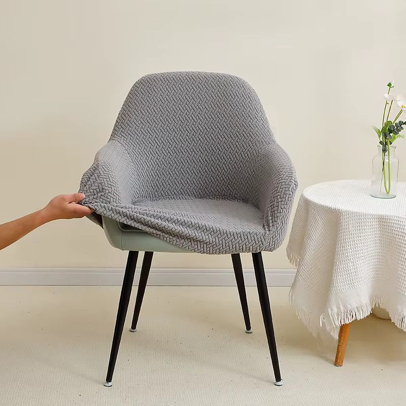 WANERQU Jacquard Stuhlhussen für hohe Armlehnen, elastische Stuhlbezüge für Esszimmer und Wohnzimmer, Farbe: Grün - Bild 2