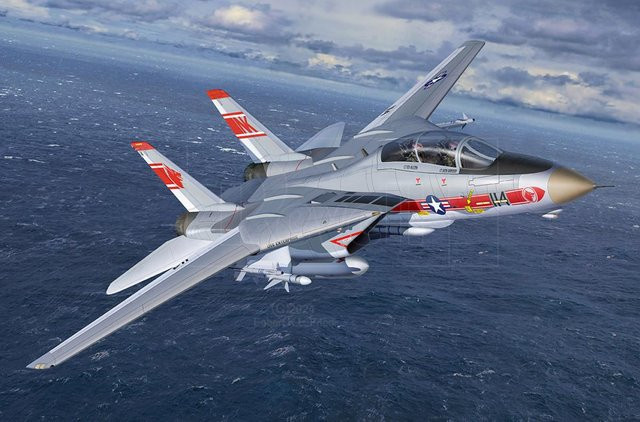 Revell Grumman F-14A Tomcat, Modellset, 1:144, Grau - Bild 1