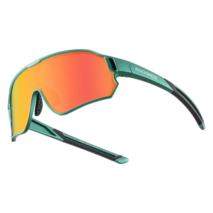 ROCKBROS Kinder-Sportsonnenbrille, Vollrand, grün, TR90 - Bild 1