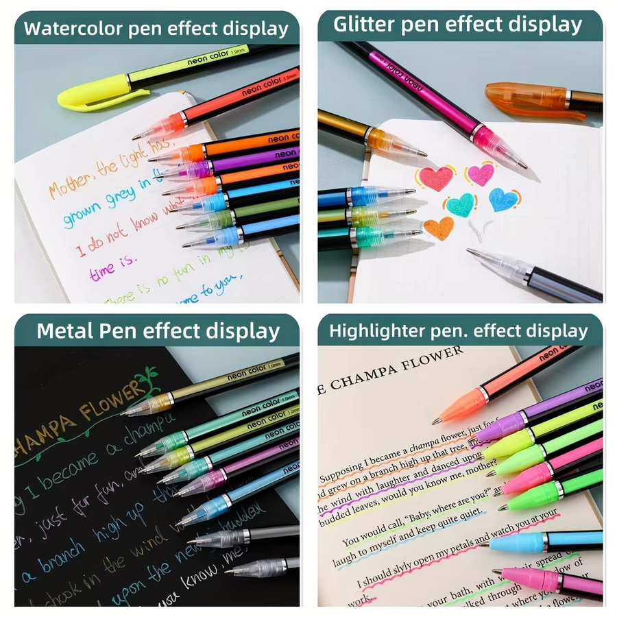 Feinspitzen-Gelstift-Set mit bunten Farben für künstlerisches Zeichnen, Malen und Skizzieren - Bild 6