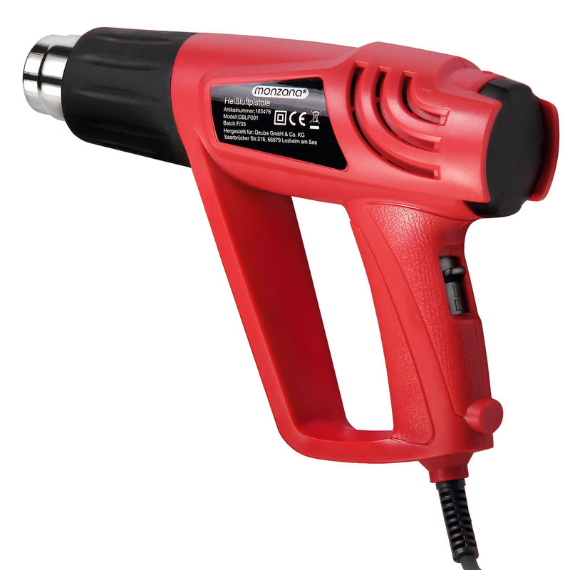 Monzana Heißluftpistole 2000 Watt mit Zubehör und Koffer in Rot-Schwarz-Multicolor - Bild 4