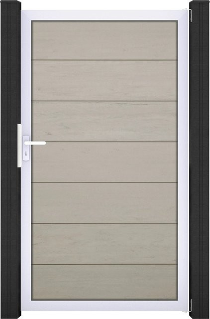 GroJaSolid Grande Tor Bi-Color Sand BPC Rahmen B: 100 cm, H: 180 cm - Bild 1