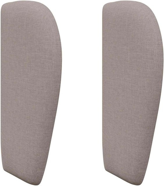 vidaXL Kopfteil Ohr in Taupe, gepolstertes Stoff-Kopfteil für das Schlafzimmer, Breite: 40 cm, Tiefe: 23 cm, Höhe: 6 cm - Bild 1