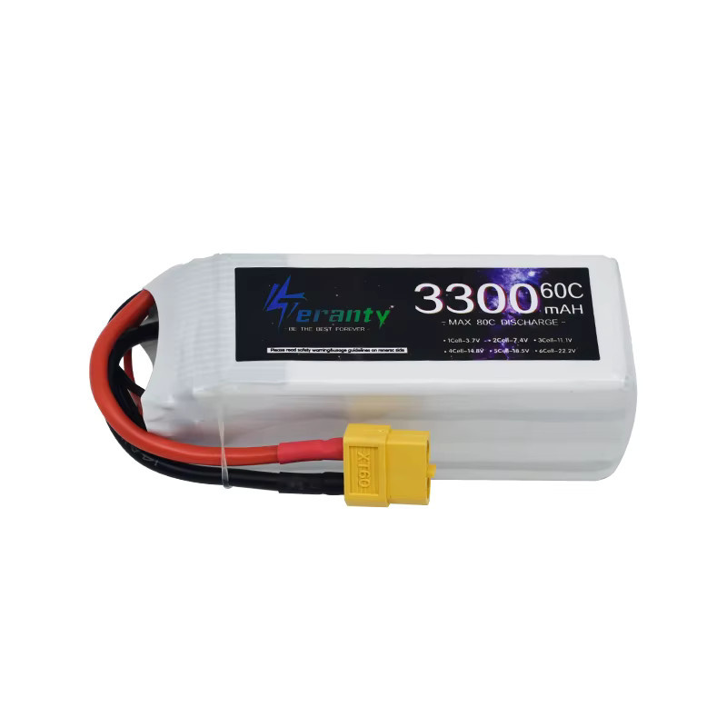 TERFPV 4S LiPo Akku 14,8V 3300mAh 60C mit XT30 und XT60 Stecker in Weiß für RC Auto, Lkw, Flugzeug und FPV Drohnen - Bild 2