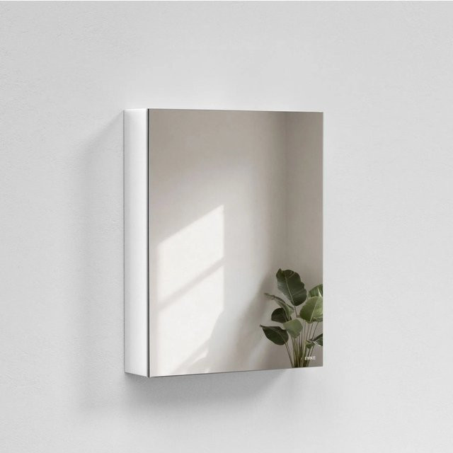 Emke Spiegelschrank Weiß für das Badezimmer, 1-türig, B: 50 cm, H: 65 cm, T: 14,5 cm - Bild 1