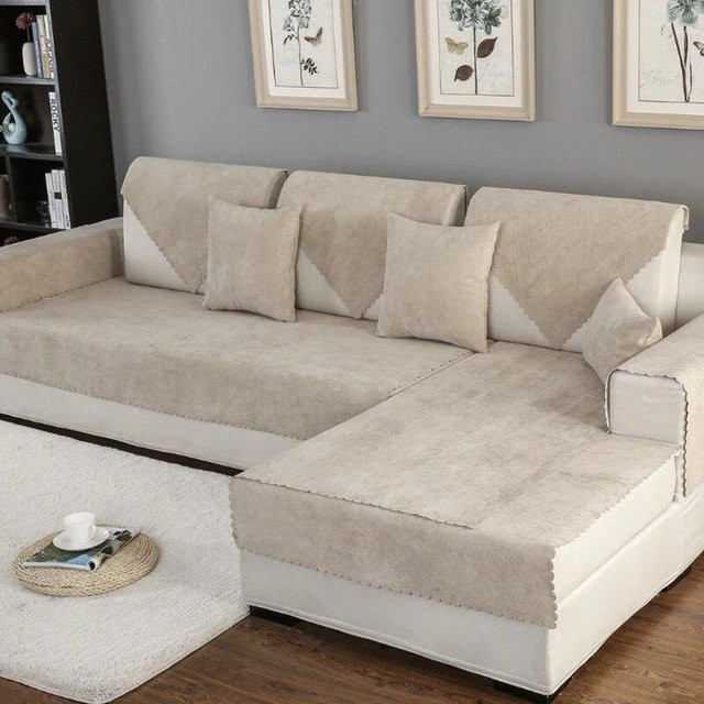 Wasserdichter L-förmiger Ecksofa-Schutzbezug von BC Pet Supplies für 1-4 Sitzer mit floralem Muster, rutschfest und waschbar, Breite: 50 cm, Tiefe: 70 cm - Bild 1