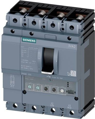 Siemens 3VA2216-8HN42-0AA0 Leistungsschalter in Grau mit einem Einstellbereich von 63 - 160A und einer maximalen Schaltspannung von 690 V/AC - Bild 1