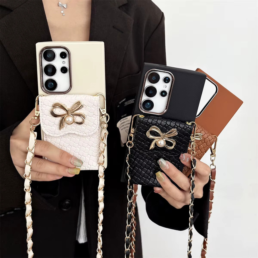 Crossbody Kartenhalter Brieftasche und Handyhülle für Samsung Galaxy S26 S25 S24 Ultra S23 S22 S21 Plus A56 A36 A06 A55 A35 A25 A15 A05S A05 in Braun - Bild 4