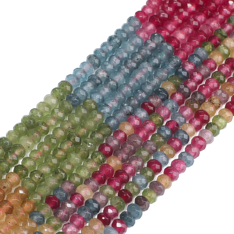 Turmalin Spacer Perlen, 4x3mm, Rund, Abacus Form - Bild 4