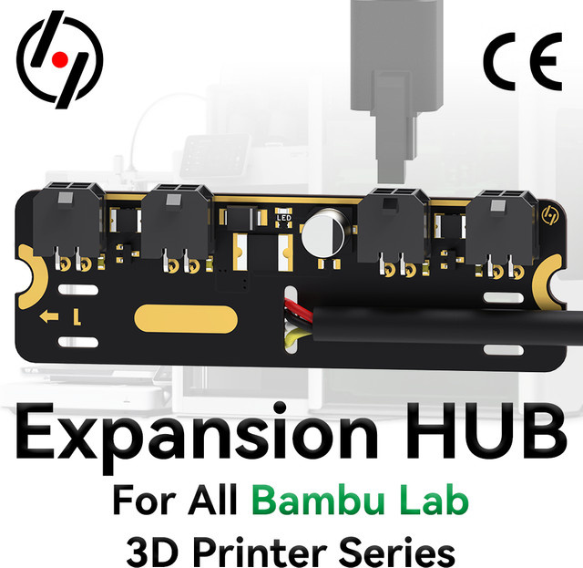 Bambu Lab 4-Port-Erweiterungsnabe mit Stromsignalschutz in Schwarz für 3D-Drucker-Zubehör - Bild 1
