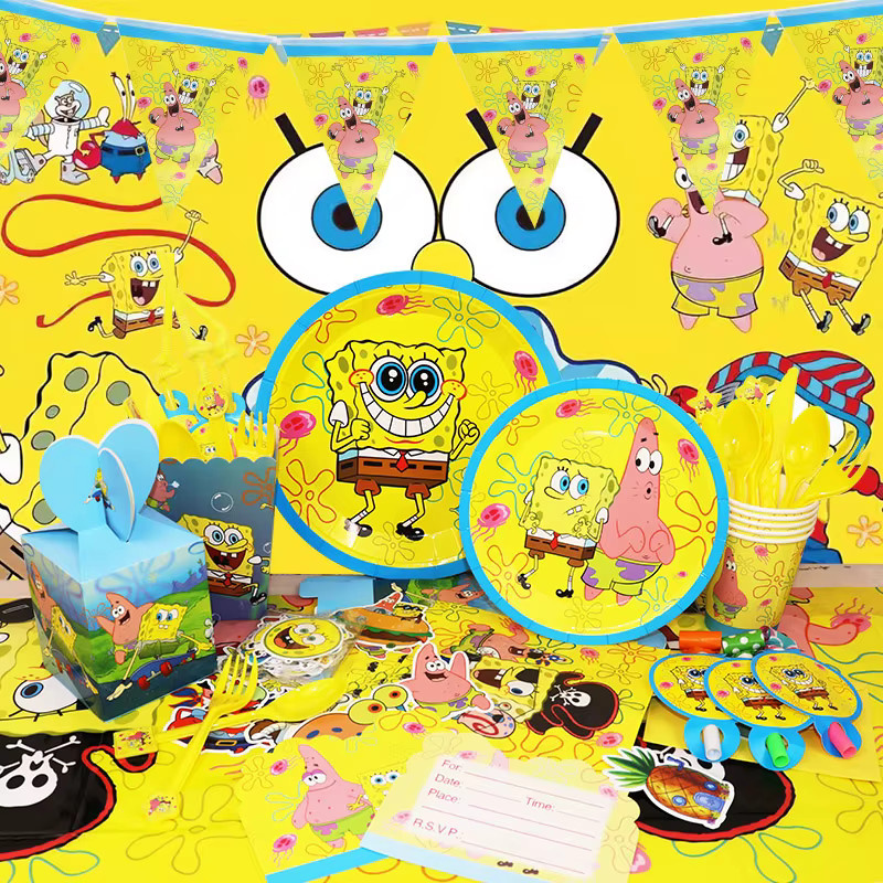 SpongeBob Geburtstag Party Dekoration Potdemiel Aluminium Folie Ballon in Mehrfarbig für Kinder Events - Bild 2