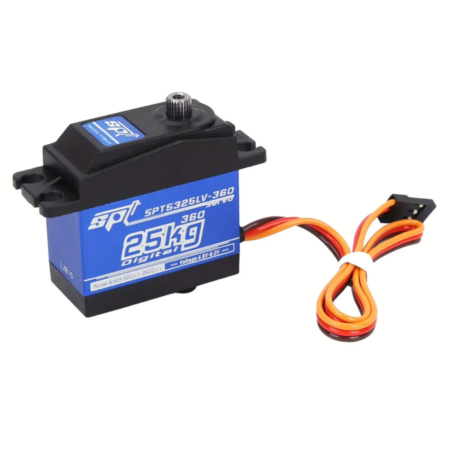 Stemedu Digitalservo, 25 kg, 360 Grad kontinuierliche Drehung, Metallgetriebe, Doppelachsen-Servos - Bild 2