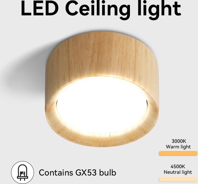 LANGYUE GX53 LED Downlight mit austauschbarer Glühbirne für Deckenmontage in Wohnzimmer und Küche, 110V - Bild 1