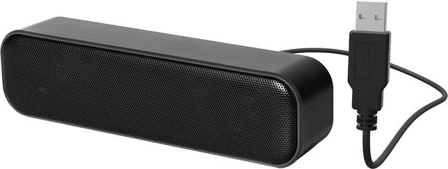 Honor Electronics Soundbar Mini-Computer-Lautsprecher, kabelgebundener USB-Desktop-Stereo-Lautsprecher in Schwarz - Bild 1