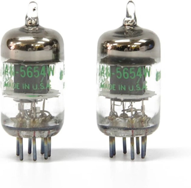 Creadvent 5654w Vakuumröhren Paar für Audio-Vorverstärker, 2 Stück, transparent - Bild 1