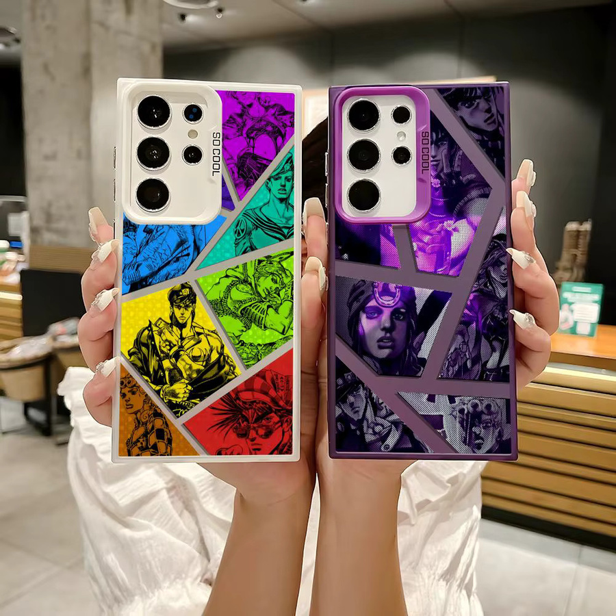 JoJos B-Bizarre Adventure Silikon Handyhülle für Samsung Galaxy S25 Edge S24 S23 S22 S21 S20 Ultra in Silber - Bild 2