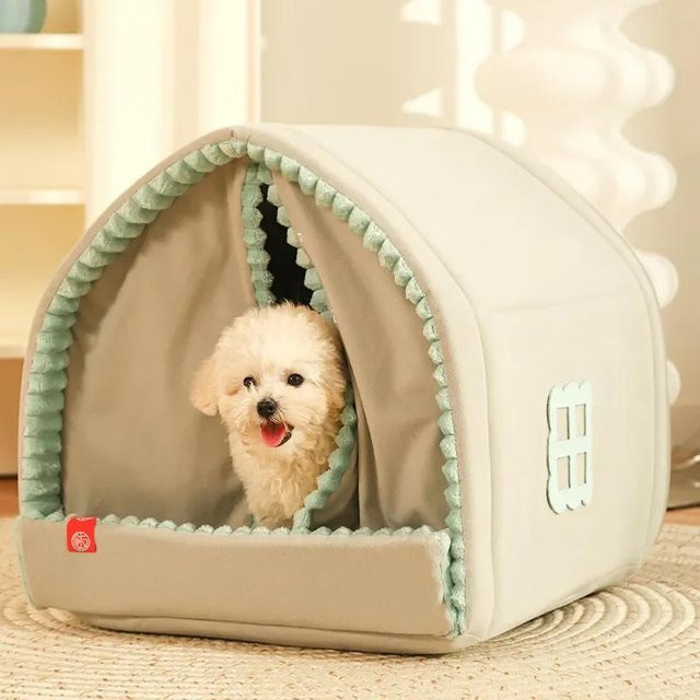 Wetterfestes und isoliertes Hundehaus von Pet Products My in Beige, B/T/H: 44 x 41 x 41 cm - Bild 1