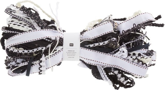 Rico Design Bänder-Set Lucky Dip in Schwarz, Weiß und Multicolour aus Polyester - Bild 1