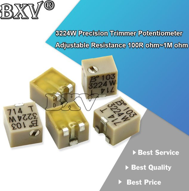 BXV SMD 3224W Präzisions Trimmer Potentiometer Einstellbarer Widerstand in Beige - Bild 1