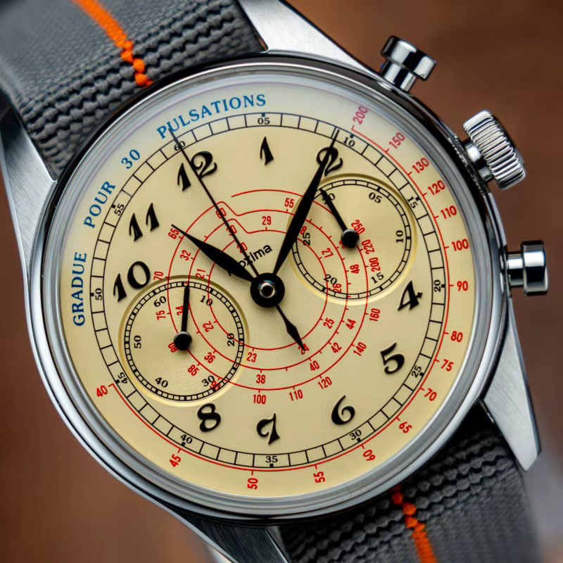Proxima Chronograph, Herren, Edelstahl, Handaufzug, 39 mm, Textil/NATO - Bild 3