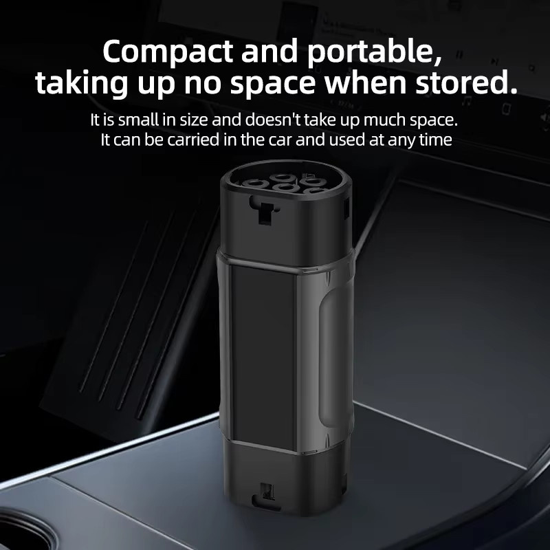 ROMADA EV Ladegerät Adapter GBT20234 zu SAE J1772 Typ1 Typ2 Tesla NACS Schwarz - Bild 2