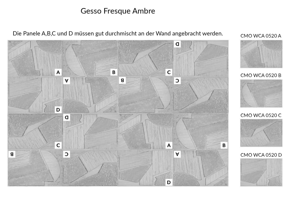 CMO Paris Tapete Gesso Fresque Ambre D in Beige und Gold mit abstraktem Streifenmuster - Bild 1