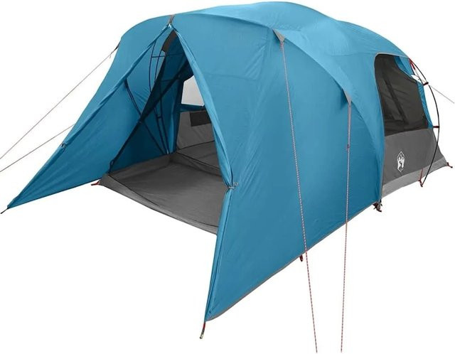 vidaXL Dome Zelt für 4 Personen mit Dach in Blau, B/T/H: 455 x 252 x 178 cm - Bild 1