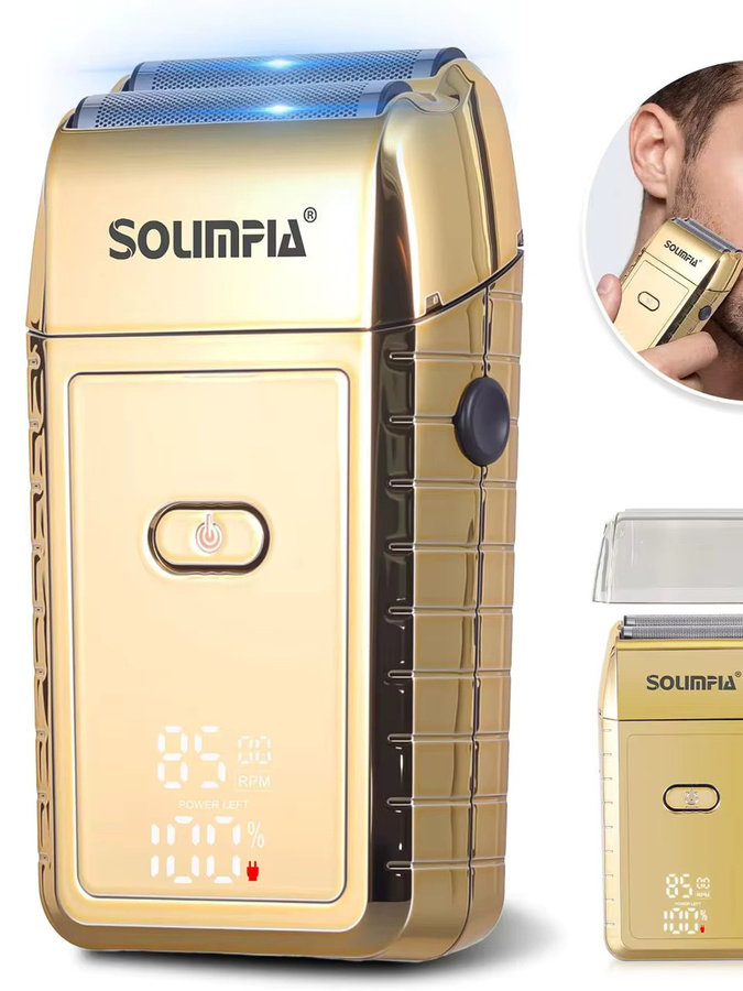 Solimpia Elektrischer Rasierer, Multifunktions-Barttrimmer, Gold, Unisex - Bild 6