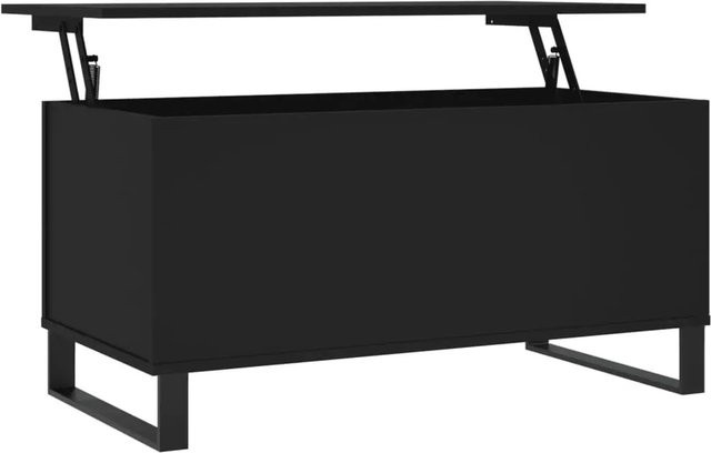 vidaXL Couchtisch Schwarz Modern mit Lift-up Top aus Holzwerkstoff und Metall B/T/H: 90 x 44,5 x 45 cm - Bild 1