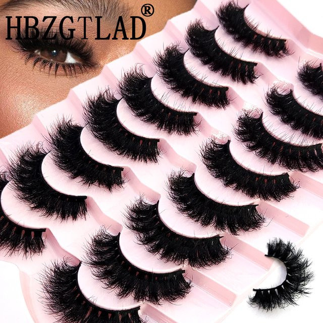 HBZGTLAD Falsche Wimpern, 5/8 Paar, Schwarz, Natürlich, Unisex - Bild 1