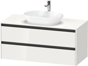 Duravit Waschtischunterschrank Ketho.2 in Weiss Hochglanz, wandhängend, Breite: 120 cm, Tiefe: 55 cm - Bild 1