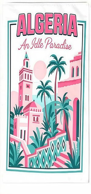 Algerien Paradies Strandtuch von JMG Household Supplies, Unisex, Mehrfarbig, B/H: 40 x 60 cm - Bild 1
