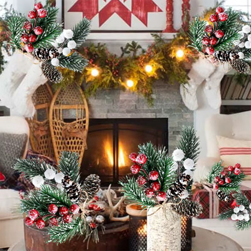 5er Set Künstliche Rote Beeren Zweige von ZQCXLD für Deine Weihnachtsdekoration - Bild 3