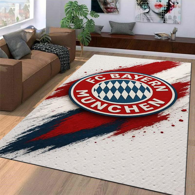 FC Bayern München Logo Teppich von Pacific Home Textiles mit Pinselstrich-Design in Rot und Blau, B/H: 60 x 40 cm - Bild 4
