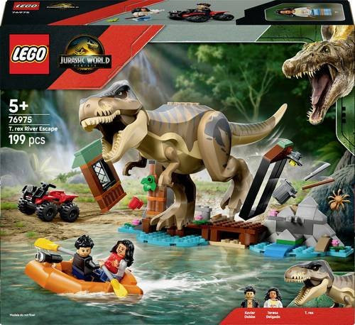 LEGO Jurassic World Flucht vor dem T.Rex Konstruktionsspielzeug ab 5 Jahren - Bild 1