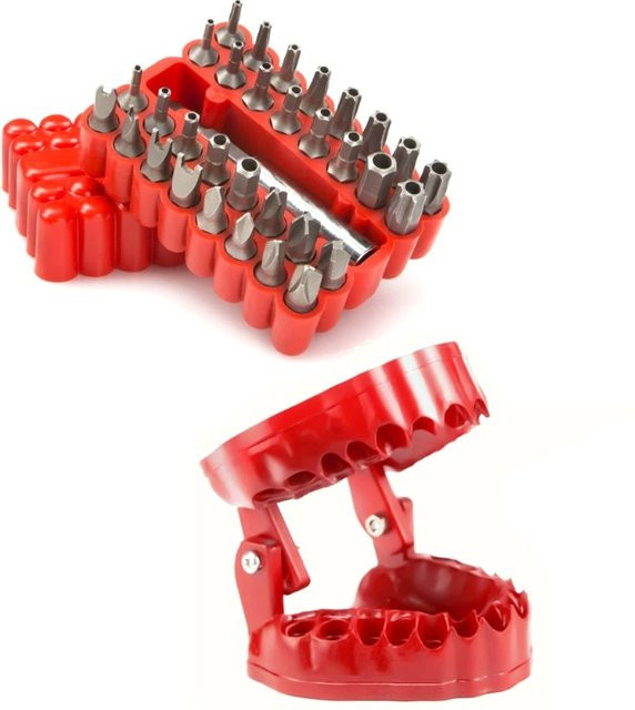 Magnetischer Prothesen-Schraubendreher-Bit-Organizer und Bohrerhalter in Rot - Bild 1