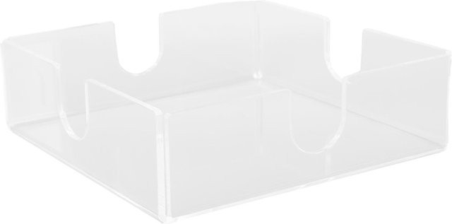 mfySpace Acryl-Serviettenhalter quadratisch transparent für Tisch, Küche und Restaurant - Bild 1